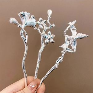 Nuevo Pasador de Pelo con Pluma de Mariposa y Cristal Azul Estilo Chino 2024 para Mujer, Horquillas Hechas a Mano, Accesorios de Joyería, Adornos para el Cabello - Product Image 4