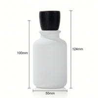 Flacon de parfum personnalisé en verre mat noir et blanc avec bouchon en bois, 30 ml, 50 ml, 100 ml, nouveau design, flacons de parfum de luxe en verre