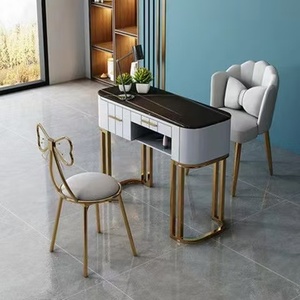 Hot Selling Modern Pink Metal Beauty Salon <b>Foldable</b> Portable Nail <b>Table</b> with Dust Collector Easy to Clean - Product Image 4