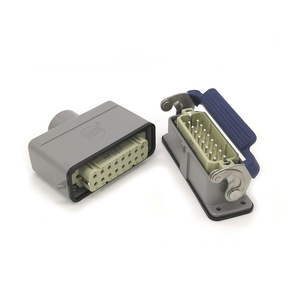 Connettore HDC HE-016 Personalizzato <span class=keywords><strong>a</strong></span> <span class=keywords><strong>16</strong></span> Pin: Adattatore per Linea di Alimentazione Resistente con Ingresso Superiore, Coperchio e Alloggiamento per Progetti di Macchinari Industriali - Product Image 1