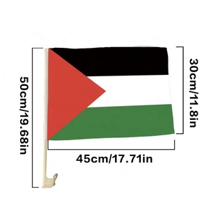 ธงหน้าต่างรถยนต์แบบสีระเหิดพร้อมเสาพลาสติกสำหรับหน้าต่างรถ - Product Image 2