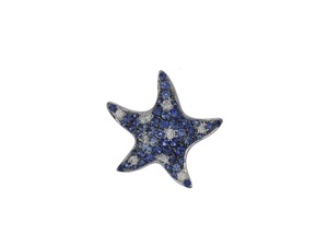 Silver Starfish Pendant Full Paved Gradient Blue White Cubic Zirconia Ocean Animal <b>Women</b> Luxury Necklace Charm - Product Image 1