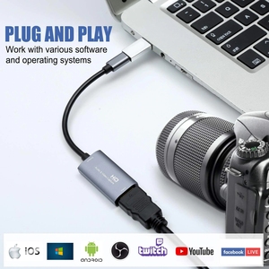 Card Thu Video Âm Thanh HDMI-Tương Thích Với Bản Ghi Type-C Và Phát Trực Tiếp Qua Máy Ảnh DSLR, Máy Quay Phim, Camera Hành Động, PS4,Switch - Product Image 3