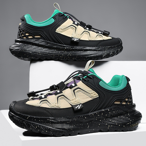 Chaussures de sport pour hommes personnalisées avec logo, style Techwear, système de laçage rapide, semelle épaisse mouchetée, baskets de sport - Product Image 4