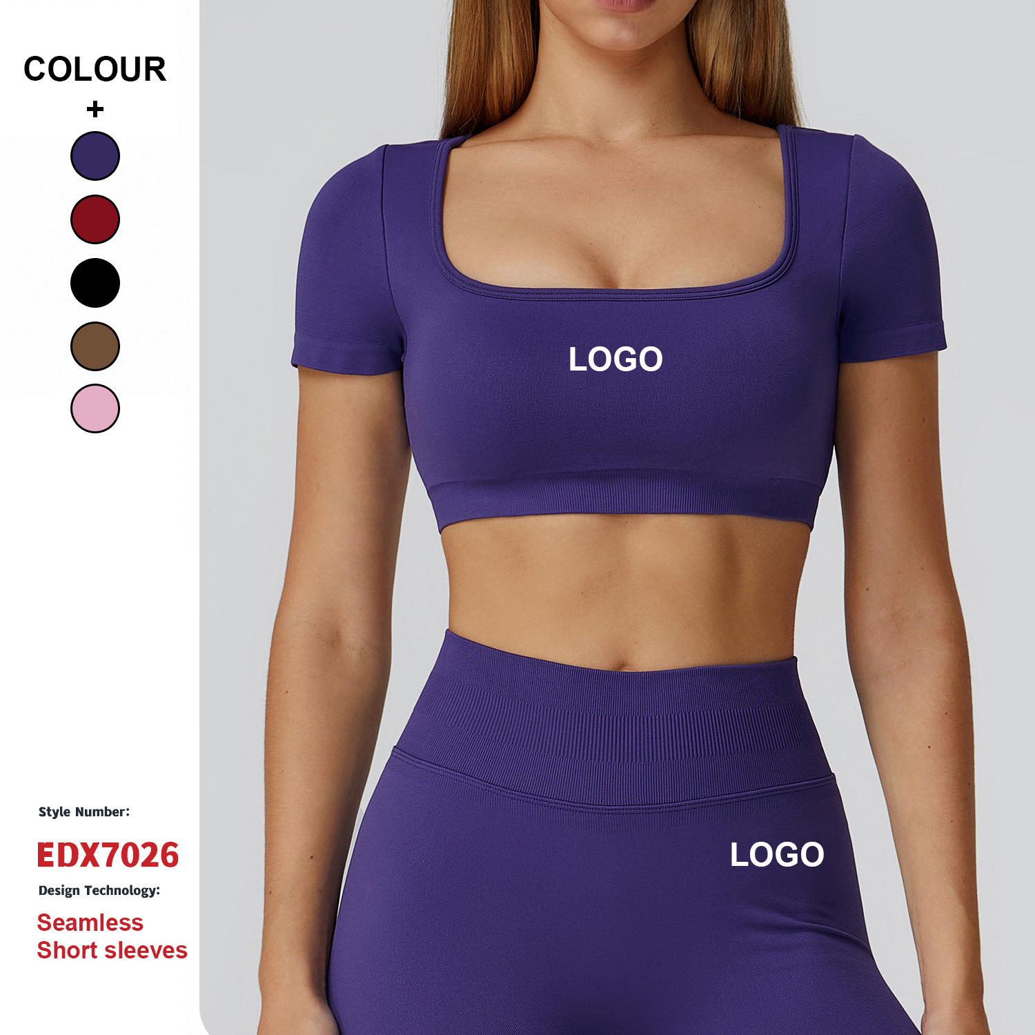 Custom Seamless Sports Fitness Shorts Sleeve Quick-Drying Breathable Yoga Wear Top Women Running Sports Short Sleeved T Shirt