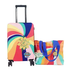 Hoge Capaciteit Kleurrijke Hard Shell Reizen Trolley Koffer Bagage Set Met Canvas Draagtas Voor Vrouwen