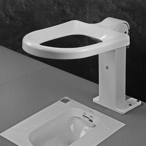Soporte plegable para asiento de inodoro montado en la pared, para personas mayores y mujeres embarazadas, tamaño estándar, material plástico, uso doméstico - Product Image 2