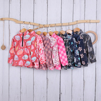 Veste polaire d'hiver à fermeture éclair pour bébés et tout-petits à motif western personnalisé en gros à col montant pour enfants, garçons et filles
