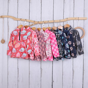 Veste polaire d'hiver à fermeture éclair pour bébés et tout-petits à motif western personnalisé en gros à col montant pour enfants, garçons et filles - Product Image 2