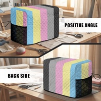 Housse de machine à coudre matelassée personnalisée à motif polygenre imprimé arc-en-ciel gay, anti-poussière, pour la décoration de la maison et de l'atelier