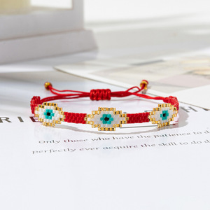 AHAYA Geometrische Miyuki vergulde kralenarmband Damesverjaardag met drie gekoppelde sterogen - Product Image 2