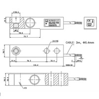 Sensores de Celda de Carga de Viga Cantilever HLCB1C3 de Buen Precio, 220 kg, 550 kg, 1.1 t, 1.76 t, 2.2 t