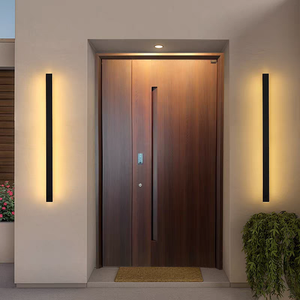 Porta d'Ingresso Esterna Antifurto in Legno Massello Postmoderna per Villa con Apertura Laterale a <span class=keywords><strong>Doppia</strong></span> <span class=keywords><strong>Anta</strong></span> in Teak, Rovere Bianco, Ipe - Product Image 1
