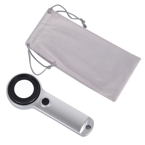 एलईडी रोशनी वाली आंख डबल के 9 ऑप्टिकल ग्लास लेंस हैंडहेल्ड रिचार्जेबल 30 एक्स मैग्निफायर - Product Image 5