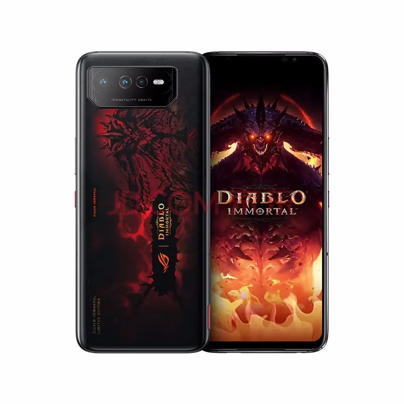 Điện Thoại ROG Chính Hãng 6 Diablo Immortal Phiên Bản Giới Hạn Điện Thoại Chơi Game 16GB RAM 512GB ROM AMOLED 2448X1080 165Hz 6000MAh 65W NFC