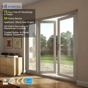 Porta a Battente Moderna <span class=keywords><strong>in</strong></span> Lega di Alluminio e <span class=keywords><strong>PVC</strong></span> con Isolamento Termico e Caratteristiche Impermeabili, <span class=keywords><strong>Cerniere</strong></span> Personalizzate <span class=keywords><strong>per</strong></span> Uso Interno - Product Image 2