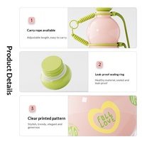 Bouteille d'eau créative en forme de gourde, de qualité alimentaire, élégante, grande capacité, portable, pour le sport en plein air et le camping, cadeau pour étudiants et enfants