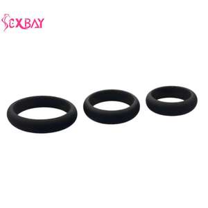Sexbay fabrika toptan silikon Penis halkası seti yetişkin yapay Penis kilit halkası seks oyuncakları su geçirmez silikon horoz yüzükler erkekler için - Product Image 6