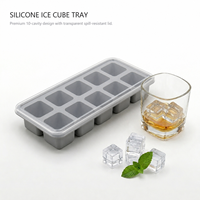 Bac à glaçons en silicone avec couvercle, moule carré à 10 cavités pour whisky, cocktails, thé glacé, bar, café, boissons, machine à glaces économique