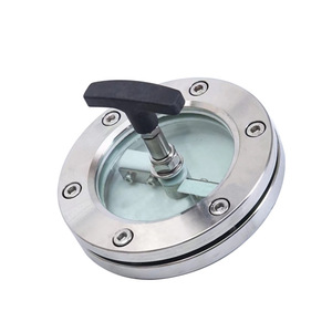 Ventana de Observación de Acero Inoxidable Conan con Conexión Roscada y Raspador para Recipientes a Presión - Product Image 1
