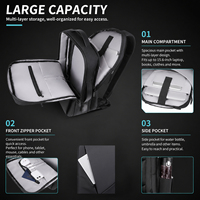 Mochila para Portátil de 15.6 Pulgadas, Impermeable, con Puerto de Carga USB, Expandible, de Poliéster, Gran Capacidad, para Viajes y Actividades al Aire Libre
