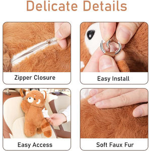 Nouveau design de boîte à mouchoirs en peluche V046 housse de boîte à mouchoirs décorative en peluche sac à mouchoirs de voiture suspendu à la voiture bureau à domicile - Product Image 5