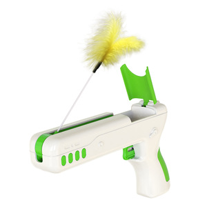 لعبة القط التفاعلية المضحكة الجديدة Desgin للداخل لعبة ريشة القط مسدس دعابة القط مع ريشة وكرة قابلة للاستبدال - Product Image 3