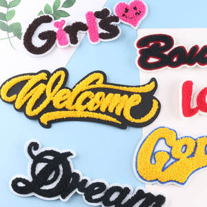 Nouvelle conception de patch en chenille alphabet Dream, patch coloré en chenille 3D de grande taille, lettres à repasser, patch en chenille personnalisé pour vêtements - Product Image 2