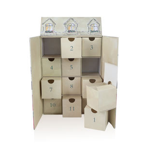 Caja de Cuenta Regresiva Navideña 2025 con Forma de Casa Única y Reutilizable, Caja de Calendario de Adviento de Lujo Hecha a Mano de Alta Calidad para Empaque de Regalos y Juguetes - Product Image 2