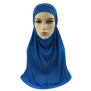 2020 New luxury design cotton jersey arab muslim 2pc amira hijab for adult women