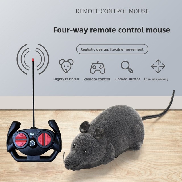 New Plastic Remote Control Four-Way Simulation Wireless Electric Mouse Cat Toy with Realistic Movement XJ-3028