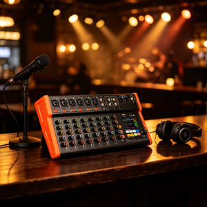 8-Kanal Professioneller <span class=keywords><strong>DJ</strong></span>-Audio-Mixer mit 256 DSP-Effekten 48V Phantomspeisung USB OTG <span class=keywords><strong>DJ</strong></span>-Mischpult für Live-Bühne - Product Image 5