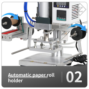 Hot Printer Pneumatic Foil <span class=keywords><strong>Stamping</strong></span> Pressionando Embossing <span class=keywords><strong>Machine</strong></span> para Pvc Leather Wood Custom Logo Bronzing - Product Image 6