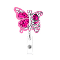XINXUHONG AP-017 Porte-badge extensible en acrylique motif cœur et poumon, vente en gros OEM