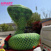 Cobra gonflable géant de 6 mètres de hauteur pour la décoration de fête à thème zoo, modèle de serpent en PVC pour accessoires de scène