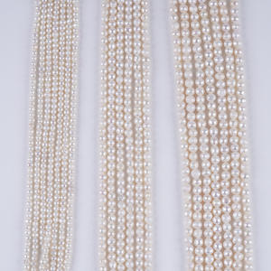 Perlas de Agua Dulce Blancas Naturales de 3-3.5mm para Joyería Hecha a Mano, Perlas de Forma Irregular, Materiales Elegantes para Usar con Perlas - Product Image 1