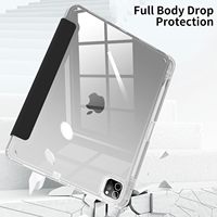 Offre Spéciale Slim Trifold Stand Crystal Clear Back Shell Antichoc Smart Tablet Cover Case pour iPad Pro 11 Inch M5 M4 2025 2024