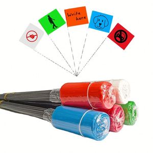 ธงสัญลักษณ์สนามพิมพ์ลายสกรีนบนเสาเหล็กขนาด 4x5-15 นิ้ว สีแดง เขียว น้ำเงิน ขาว - Product Image 5
