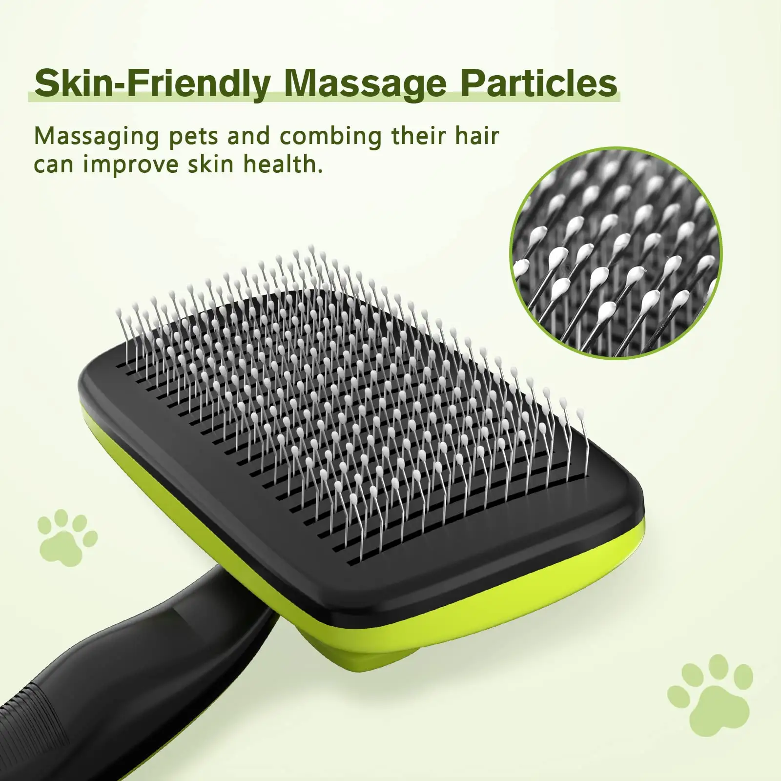 Custom Self Cleaning Stainless Steel Wires Pet Hair Grooming Tool Dogs And Cats Shedding Slicker Brush