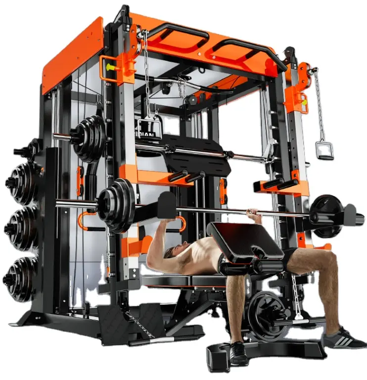 Smith machine gantry squat rack multi functional trainer gantry fitness equipment commercial machine comprehensive training