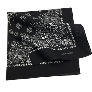 Bandane Quadrate Extra Large 27 X 27 Pollici in <span class=keywords><strong>Cotone</strong></span> con Logo Personalizzato, Sciarpa Quadrata Oversize con Stampa Paisley, Bandane Jumbo per Uomo e <span class=keywords><strong>Donna</strong></span> - Product Image 4