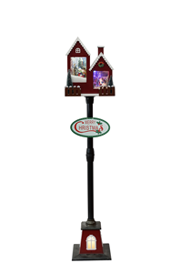 Farol de Navidad LED Moderno de Plástico con Música y Nieve - Duradero, Elegante y Reutilizable 124x30x30CM Venta al por Mayor de Fábrica - Product Image 4