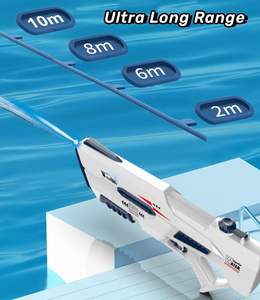 Krachtige Elektrische Waterpistool Automatische Waterspuitpistool Met Lopende Paardenlamp Waterpistool 32ft Bereik Zomer Buiten Speelgoed Voor Kinderen - Product Image 3