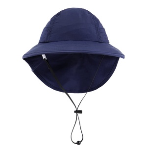 Chapeau de soleil pour enfants avec protection UV et rabat pour le cou, chapeau de plage unisexe pour tout-petits, chapeau de pêche à large bord - Product Image 2
