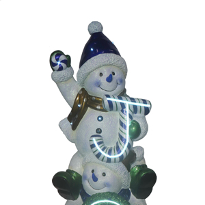 ตุ๊กตาหิมะซ้อนกันถือไฟ JOY มีไฟ 10 ดวงและแถบไฟ 5 เส้น - Product Image 1