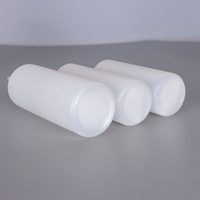 Bouteille en plastique PP cylindrique blanche avec bouchon à vis, usage cosmétique, 10-50 ml, tailles personnalisables, impression sérigraphique
