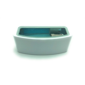 Porta lampada da parete per esterni in alluminio e vetro E27 presa Max 60W colore bianco impermeabile luci solari per esterni - Product Image 1