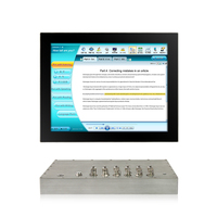 Panel PC Industrial Táctil de 15 Pulgadas, OEM ODM IP69K, Acero Inoxidable, Resistente al Agua, J1900, Sin Ventilador