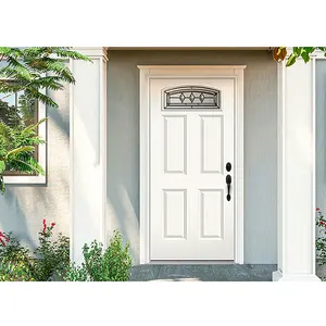 Hihaus new lowes exterior half moon steel wood entrance doors residential steel