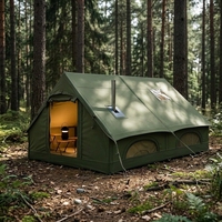 Tente de camping gonflable pour festivals en plein air, tissu Oxford résistant, ouverture automatique rapide